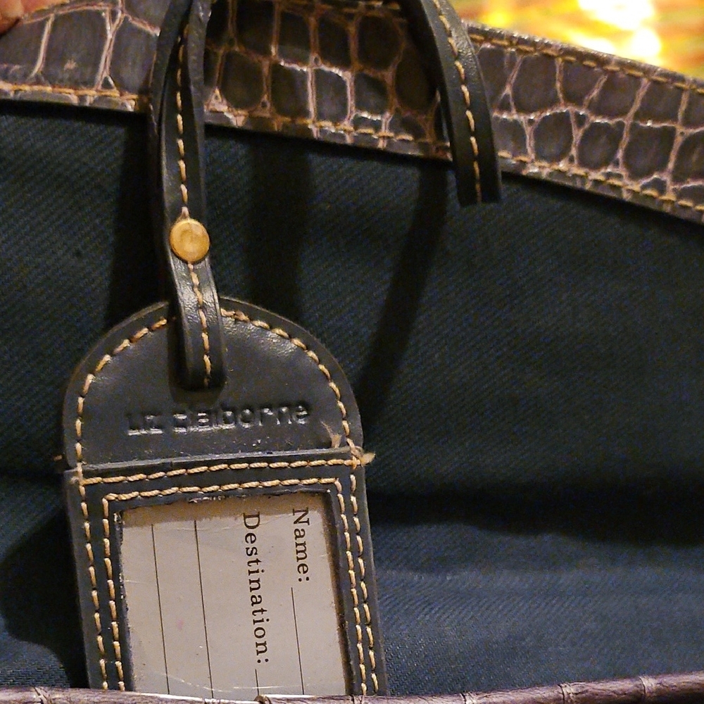 Chic Blue Patterned Shoulder Bag - image 6